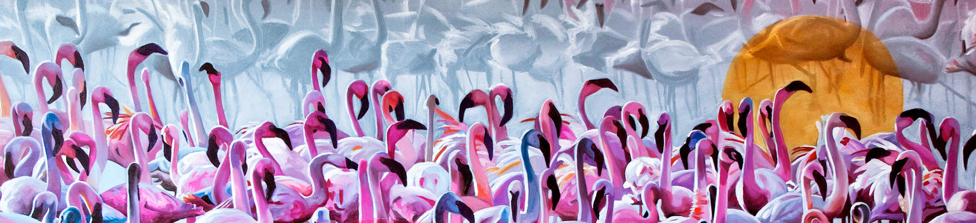 "Flamingi" / olej na płótnie / 140x207cm / 2010r.